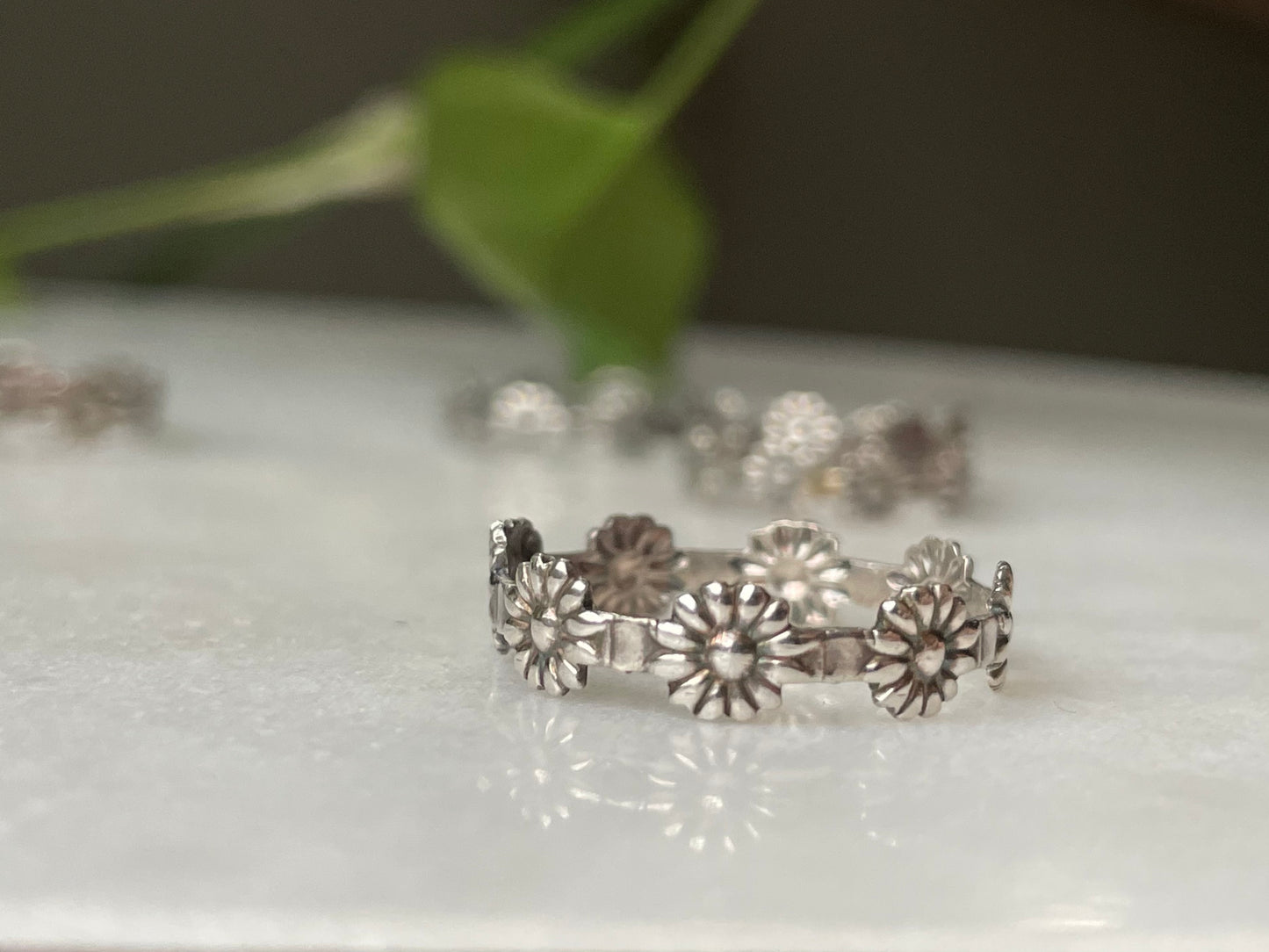 Daisy Sterling Silver Rings
