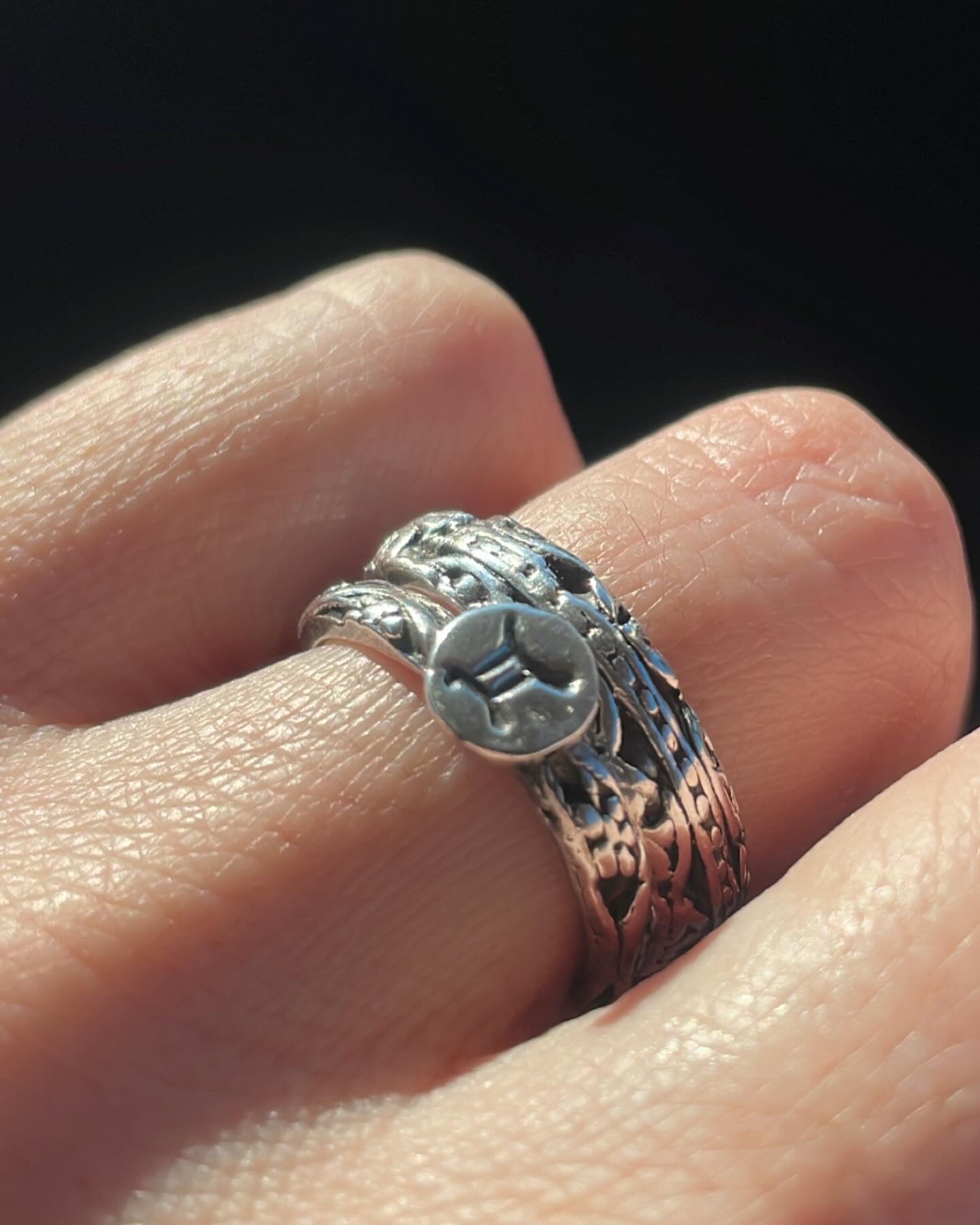 Gemini Stacked Rings - Fine Silver