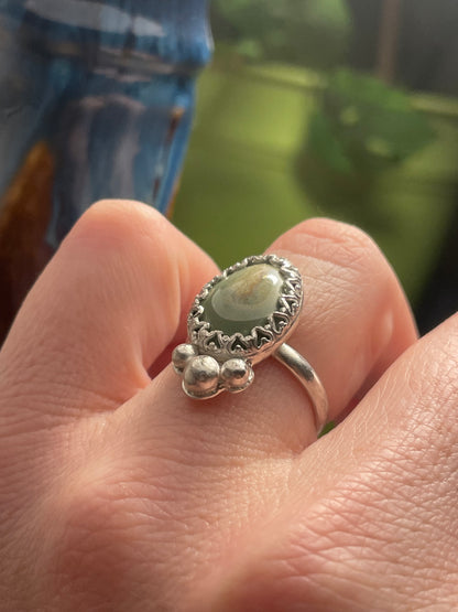 Rutile Green Glaze - Sterling Silver