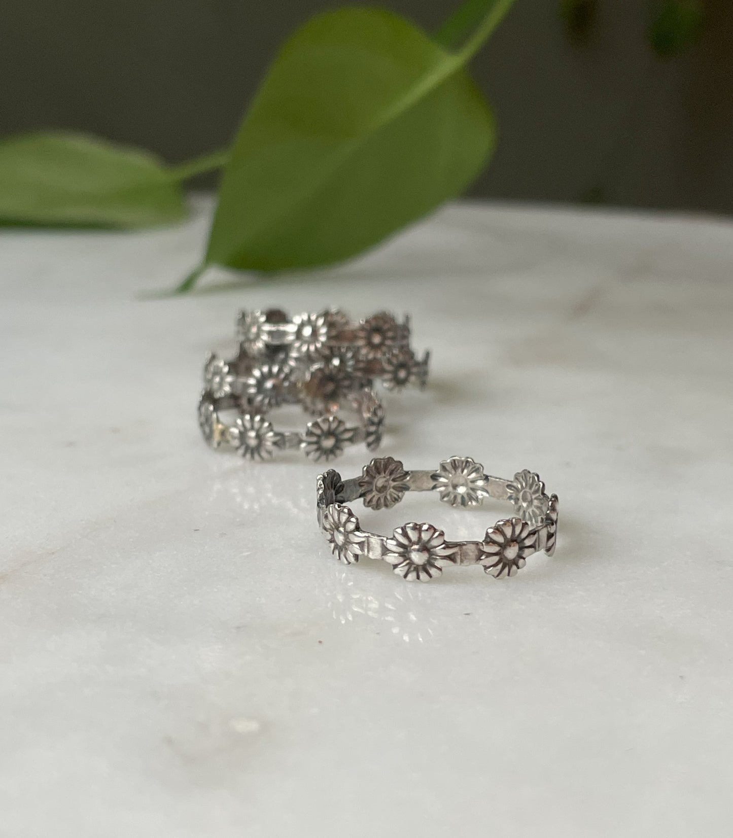 Daisy Sterling Silver Rings