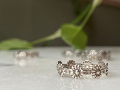 Daisy Sterling Silver Rings