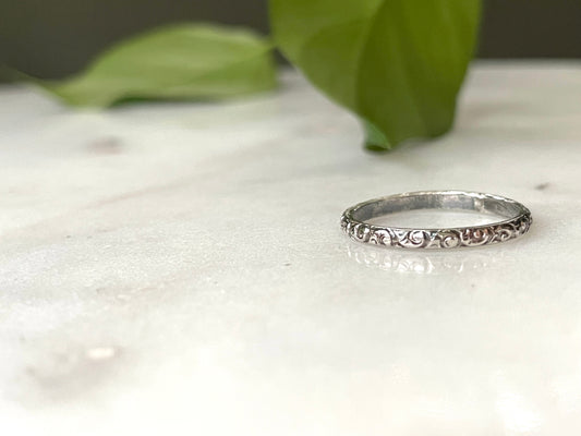 Spiral Sterling Silver Stackable Rings